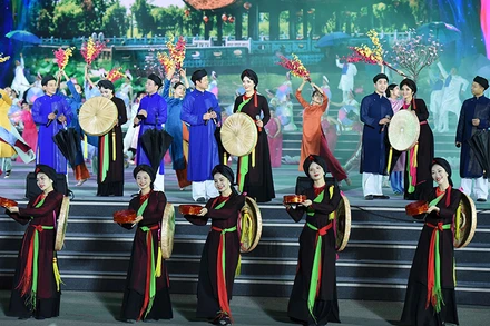 Lễ khai mạc Festival "Về miền quan họ-2023". (Ảnh TTXVN)