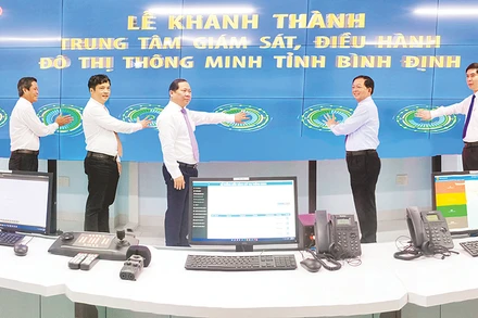 Lễ khánh thành Trung tâm Giám sát - Điều hành đô thị thông minh tỉnh Bình Định.