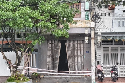 Ngôi nhà xảy ra vụ cháy.