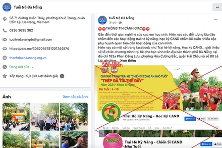 Thông tin cảnh báo được đăng.