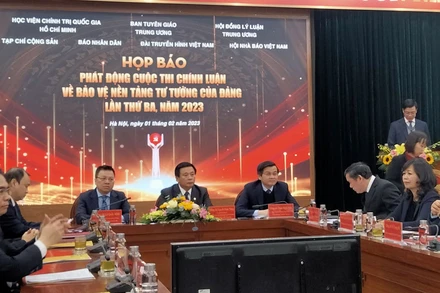 Họp báo phát động Cuộc thi chính luận về bảo vệ nền tảng tư tưởng của Đảng lần thứ 3 năm 2023.