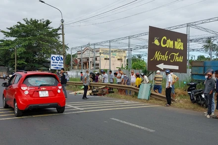 Hiện trường vụ tai nạn.