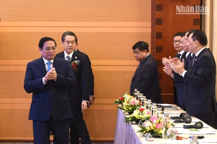 Thủ tướng Phạm Minh Chính đến dự Hội thảo kinh tế cấp cao nhân kỷ niệm 50 năm thiết lập quan hệ ngoại giao giữa Việt Nam-Nhật Bản.