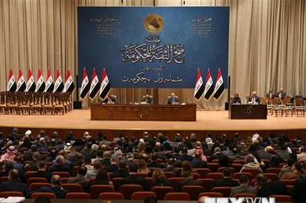 Quang cảnh một phiên họp Quốc hội Iraq tại thủ đô Baghdad. (Ảnh: AFP/TTXVN)