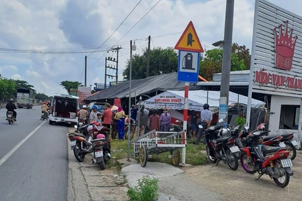 Hiện trường xảy ra vụ án mạng.