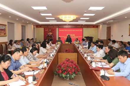 Quang cảnh Hội nghị sơ kết công tác của Hội đồng Công tác quần chúng Trung ương.