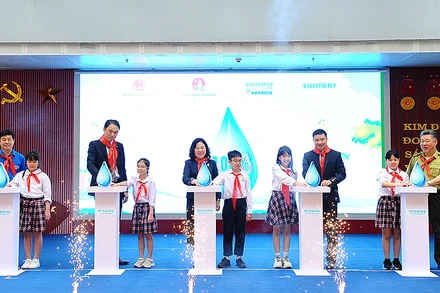 Lễ phát động Chương trình “Mizuiku - Em yêu nước sạch” năm 2023.