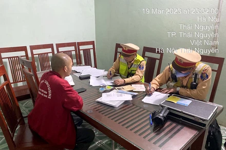 Tài xế N.K.C. làm việc tại Cơ quan công an.