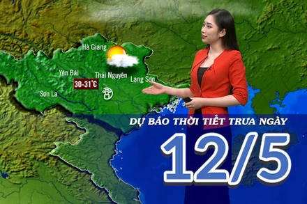 [Video] Dự báo thời tiết trưa ngày 12/5/2025: Mưa giảm, trời hửng nắng 