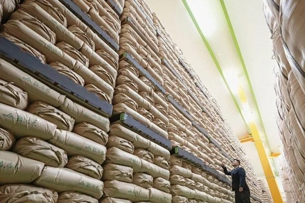 Kho dự trữ gạo ở tỉnh Saitama, Nhật Bản. (Ảnh: KYODO)