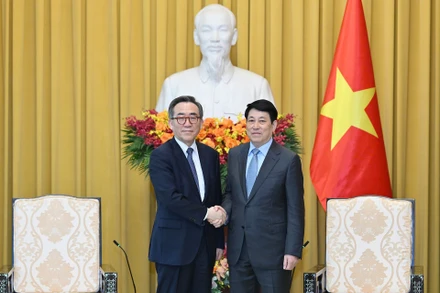 Chủ tịch nước Lương Cường tiếp Bộ trưởng Ngoại giao Hàn Quốc Cho Tae-yul.