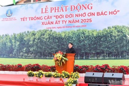 Chủ tịch nước Lương Cường phát biểu tại buổi lễ.