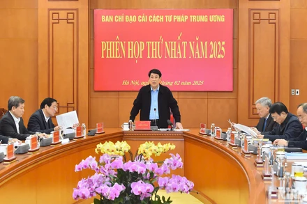 Chủ tịch nước Lương Cường chủ trì họp Ban chỉ đạo Cải cách tư pháp Trung ương.