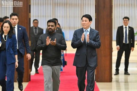 Chủ tịch nước Lương Cường chủ trì chiêu đãi trọng thể Tổng thống Sri Lanka Anura Kumara Dissanayaka