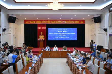 Bộ Giáo dục và Đào tạo họp báo về Kỳ thi tốt nghiệp THPT năm 2023, sau khi kết thúc công tác tổ chức thi.