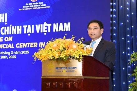 Ủy viên Trung ương Đảng, Bộ trưởng Tài chính Nguyễn Văn Thắng phát biểu tại hội nghị.