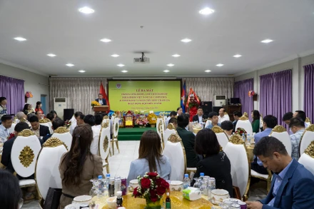 Sự kiện diễn ra tại Trụ sở Hội Khmer-Việt Nam ở Thủ đô Phnom Penh. (ẢNH: NGUYỄN HIỆP)