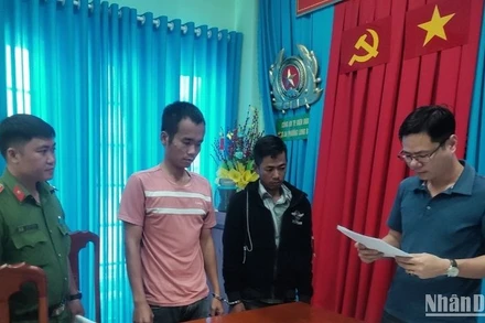 Hai đối tượng Tùng và Thực bị bắt tại thành phố Biên Hòa, tỉnh Đồng Nai.