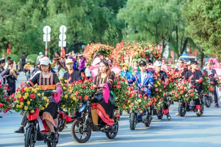 Lễ hội hoa hồng có quy mô lớn nhất Tây Bắc tại Sa Pa (Lào Cai) thu hút du khách trong và ngoài nước. 