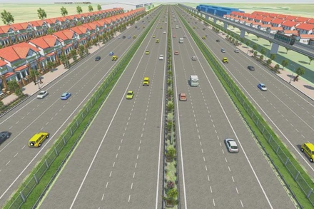 Phối cảnh dự án đường Vành đai 4-Vùng Thủ đô sau khi hoàn thành.