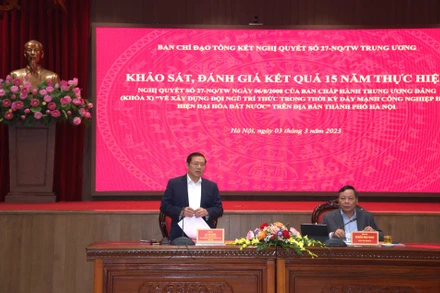 Đồng chí Lại Xuân Môn, Ủy viên Trung ương Đảng, Phó Trưởng ban thường trực Ban Tuyên giáo Trung ương phát biểu tại Hội nghị.