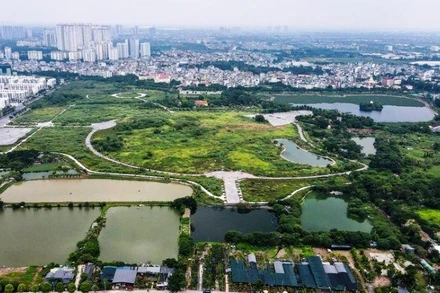 Công viên khu tưởng niệm Danh nhân Chu Văn An tại huyện Thanh Trì. 