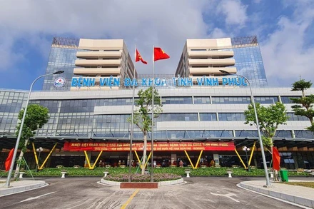 Bệnh viện đa khoa tỉnh Vĩnh Phúc được xây dựng hiện đại.