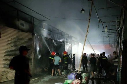 Hiện trường vụ cháy. 