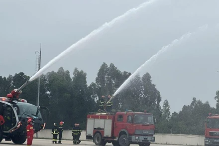 Quang cảnh buổi diễn tập.