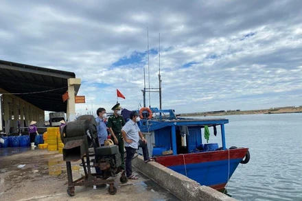 Cảng cá Phú Lạc nơi tàu cá xuất bến ra cửa Đà Nông, thị xã Đông Hòa gặp nạn.