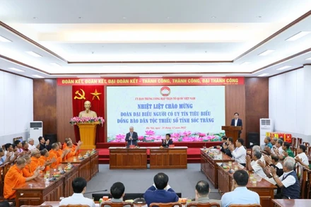 Quang cảnh buổi gặp mặt. (Ảnh: VINH ĐIỆP)