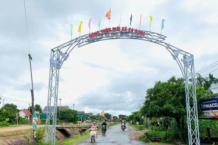 Diện mạo nông thôn mới xã biên giới Ea Bung, huyện Ea Súp ngày càng khởi sắc. 