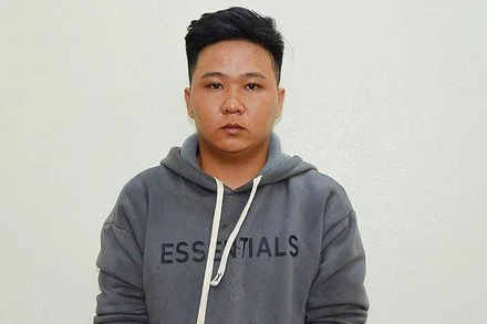 Đối tượng Phan Thanh Hoàng tại cơ quan điều tra.