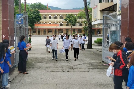 Hội đồng thi tốt nghiệp Trung học phổ thông thành phố Cao Bằng, nơi xảy ra vụ lộ đề thi. (Ảnh: Báo Cao Bằng)