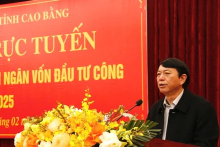 Chủ tịch Ủy ban nhân dân tỉnh Cao Bằng Hoàng Xuân Ánh chỉ đạo các giải pháp đẩy nhanh tiến độ giải ngân vốn đầu tư công năm 2025.