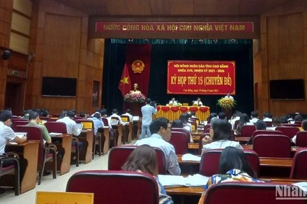 Quang cảnh kỳ họp thứ 15, Hội đồng nhân dân tỉnh Cao Bằng khóa 17.