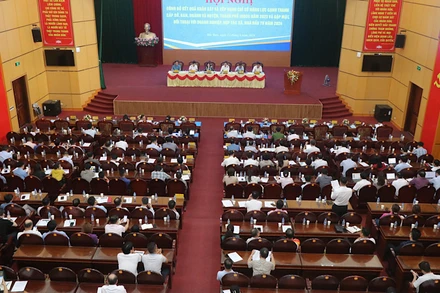 Hội nghị thu hút sự tham gia của đông đảo doanh nghiệp và hợp tác xã. (Ảnh: TUẤN SƠN)