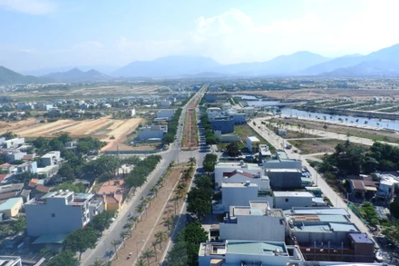 Một góc đô thị vùng tây bắc Hòa Vang. 