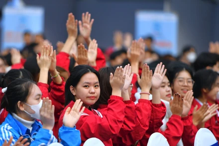 Các bạn trẻ tham gia Ngày hội Học sinh, sinh viên toàn quốc năm 2025. 