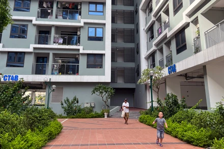 Khu nhà ở công nhân tại xã Kim Chung, huyện Đông Anh (Hà Nội). 