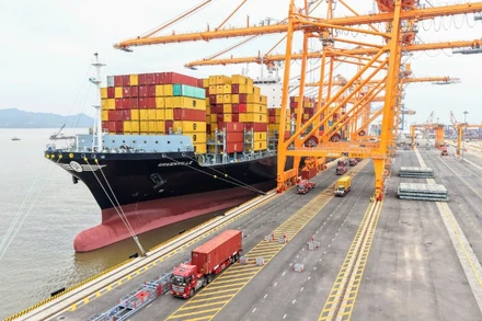 Chuyến tàu mang tên M/V GREENVILLE (quốc tịch Malta) cập bến số 3, số 4 cảng Hải Phòng.