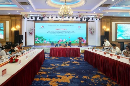 Quang cảnh Hội thảo "Báo chí tuyên truyền, quảng bá, kết nối di sản văn hoá Hải Phòng - Vùng duyên hải Bắc Bộ và đồng bằng sông Hồng".