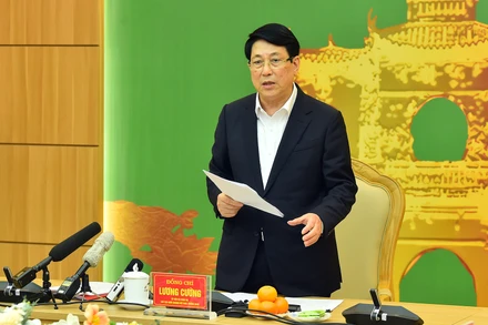 Chủ tịch nước Lương Cường phát biểu ý kiến chỉ đạo tại Hội nghị thông qua dự thảo Báo cáo của Đoàn kiểm tra của Bộ Chính trị, Ban Bí thư năm 2025 đối với Ban Thường vụ Tỉnh ủy Hưng Yên.