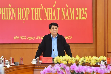 Chủ tịch nước Lương Cường phát biểu tại phiên họp thứ nhất năm 2025 Ban chỉ đạo Cải cách tư pháp Trung ương.