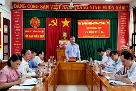 Tại Kỳ họp thứ 16, Ủy ban Kiểm tra Tỉnh ủy Bình Thuận quyết định thi hành kỷ luật Cảnh cáo đối với ông Lê Văn Long, nguyên Chủ tịch Ủy ban nhân dân huyện Bắc Bình.