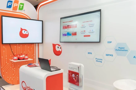 Giải pháp tự động hóa bằng robot RPA, akaBot tại triển lãm Smart Banking 2022.