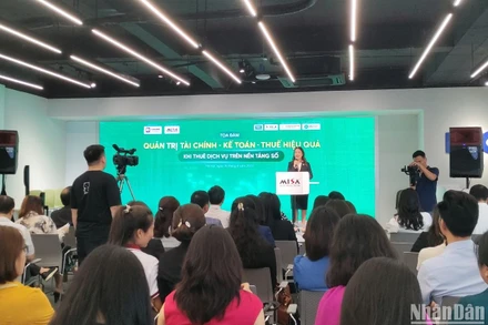 Toàn cảnh Tọa đàm “Quản trị tài chính - kế toán - thuế hiệu quả khi thuê dịch vụ trên nền tảng số”.