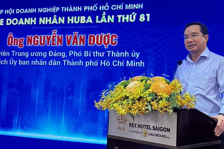 Chủ tịch Ủy ban nhân dân Thành phố Hồ Chí Minh Nguyễn Văn Được chia sẻ thông điệp tại chương trình.