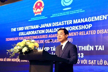 Ông Nguyễn Trường Sơn, Phó Cục trưởng Cục Quản lý đê điều và Phòng, chống thiên tai phát biểu tại hội thảo.