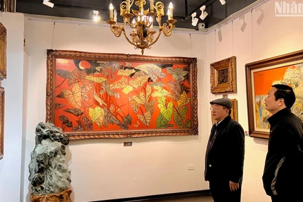 Nhiều tác phẩm của cố họa sĩ Nguyễn Ngọc Thọ lần đầu ra mắt công chúng.